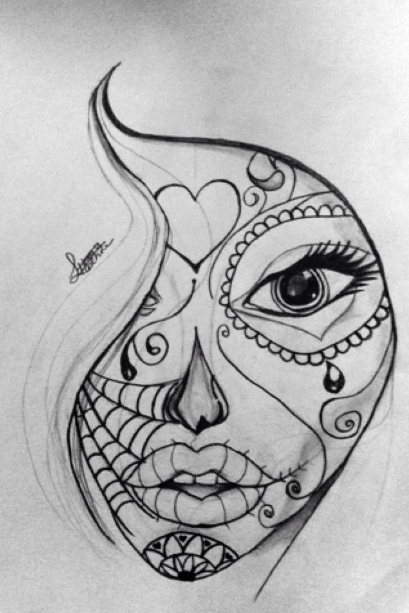 easy-sugar-skull-drawing-at-getdrawings-free-download