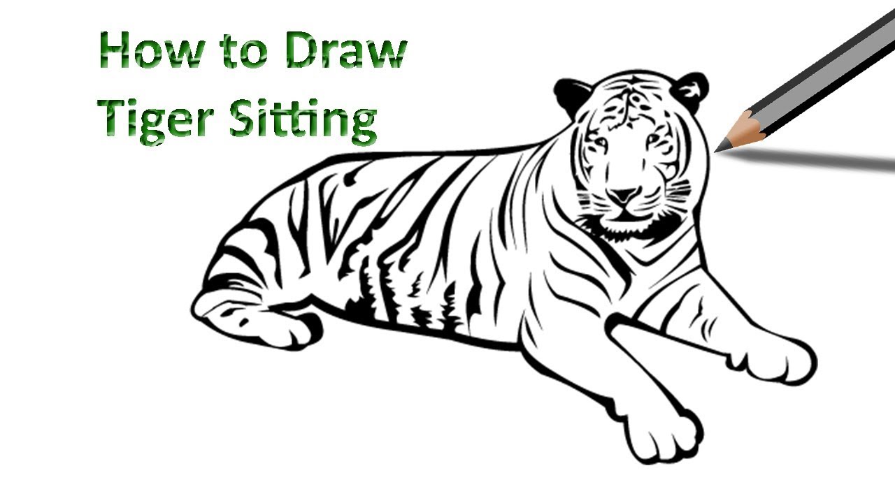 Kids Easy Cute Easy Tiger Drawing - kakikukeka