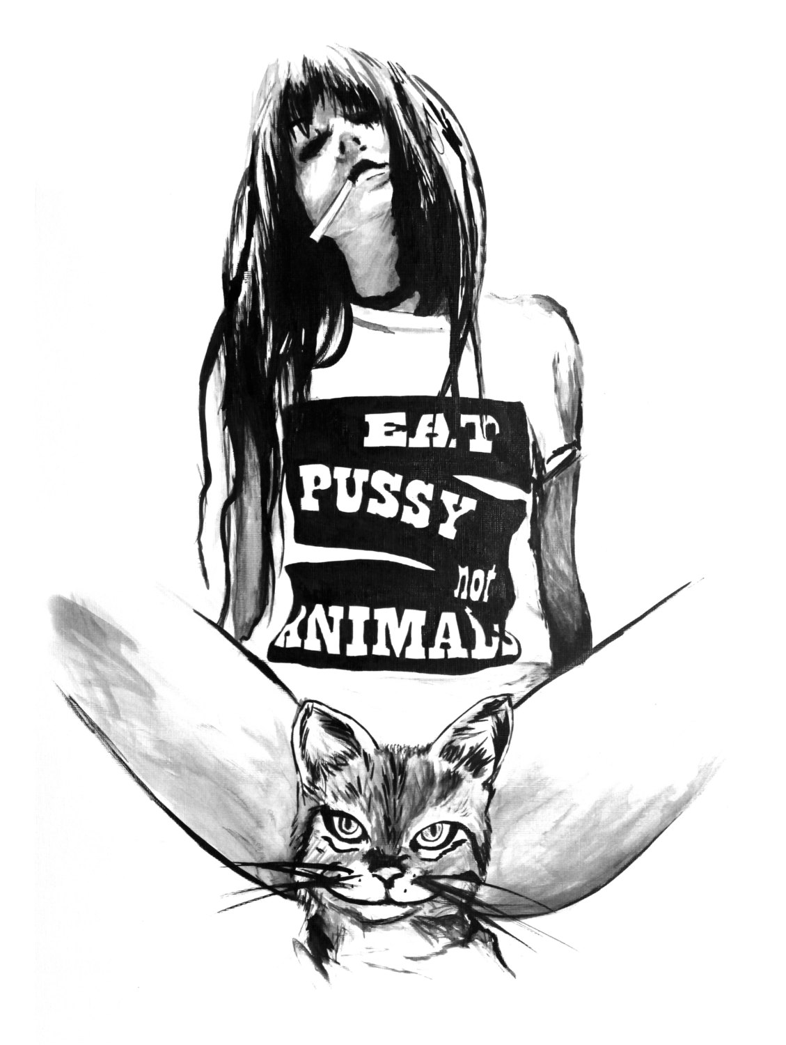 Pussy Eating Drawing