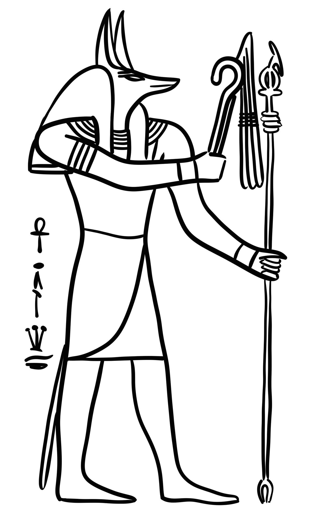 Бог Амон ра в Египте черно белый
