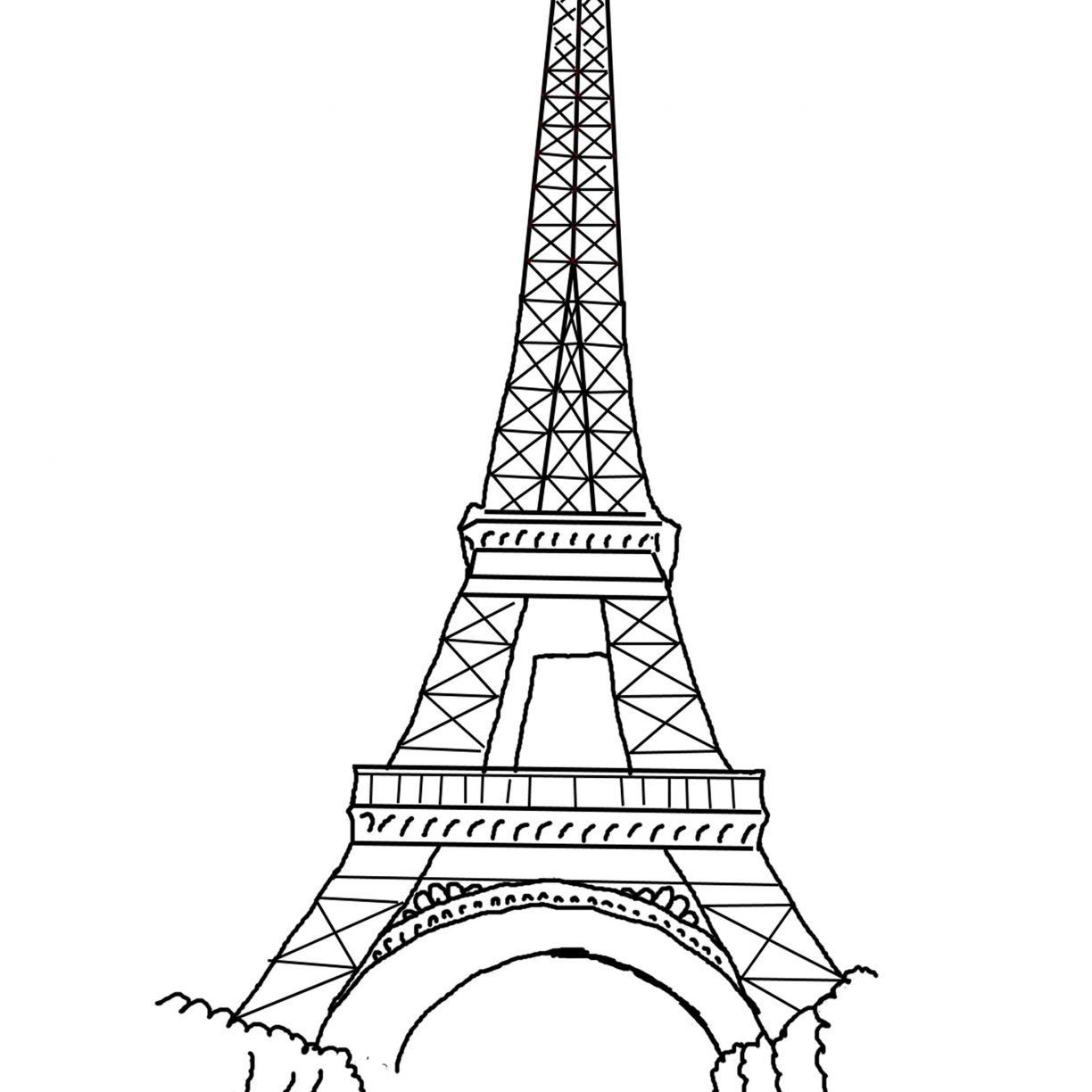 eiffel tower pencil drawing at getdrawings  free download