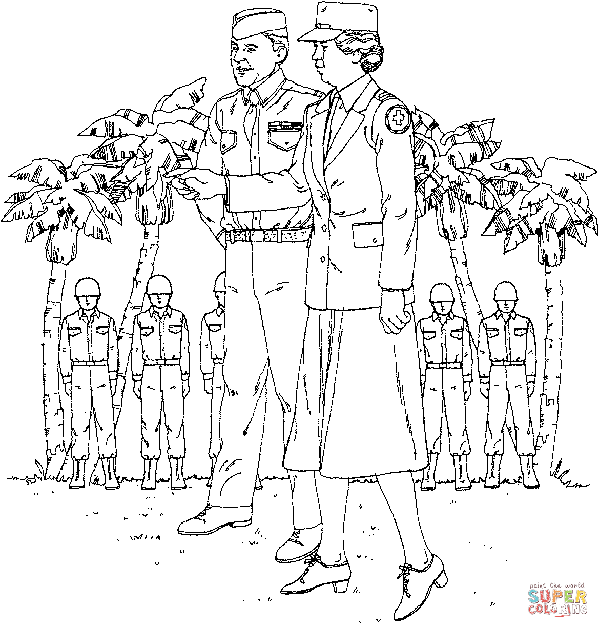 Военный парад раскраска для детей