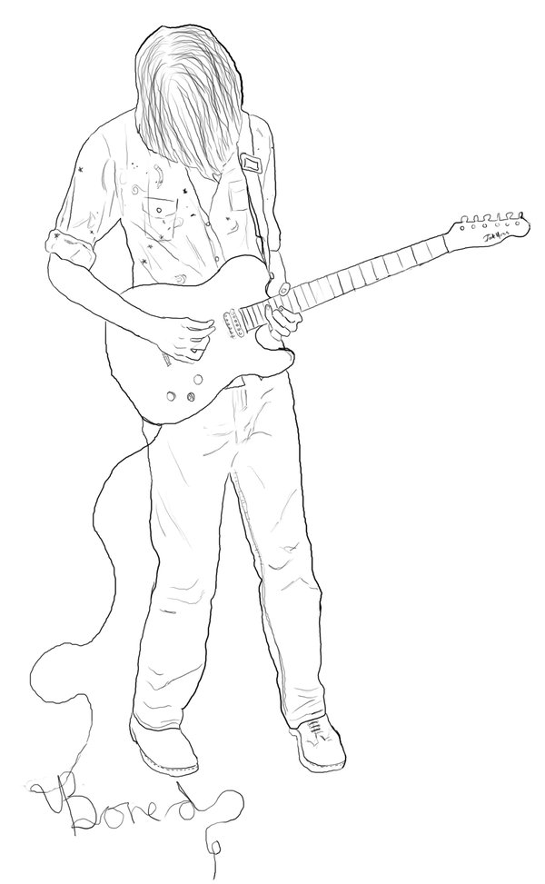 Electric Guitar Line Drawing at GetDrawings | Free download