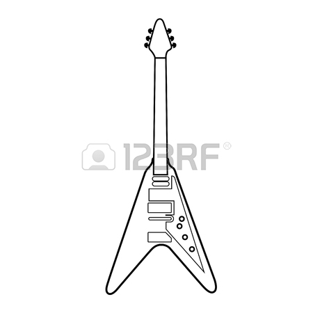 Electric Guitar Outline Drawing At Getdrawings 