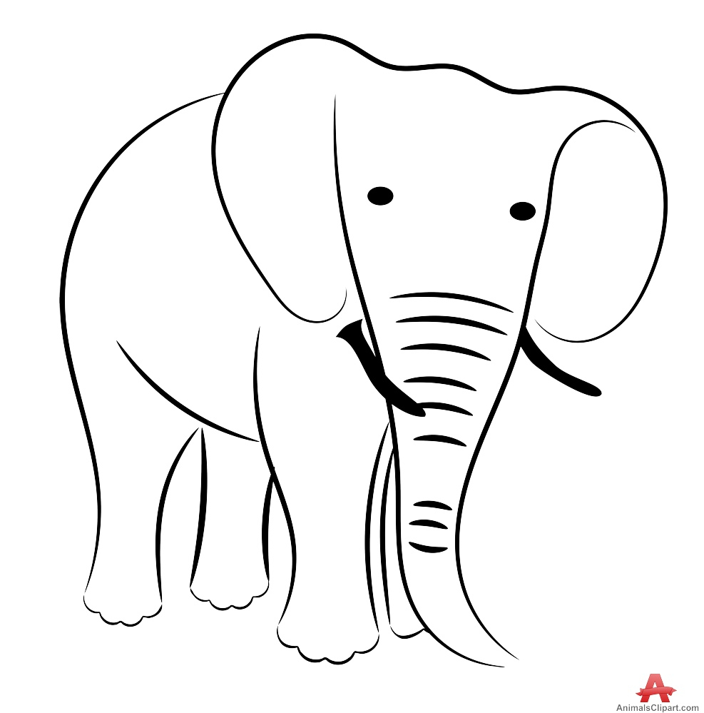 Elephant Outline Drawing at GetDrawings Free download