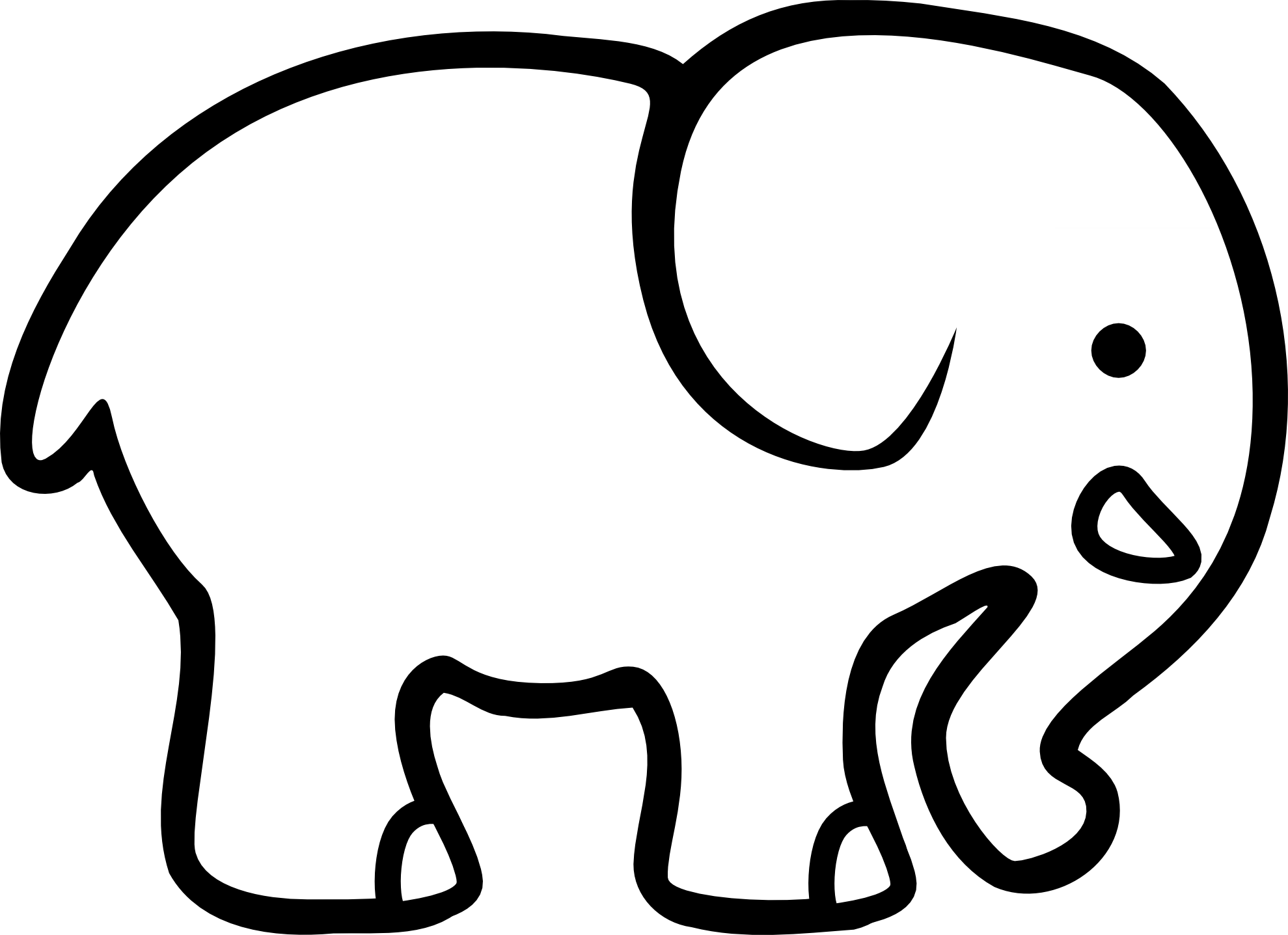 Elephant Simple Drawing at GetDrawings | Free download