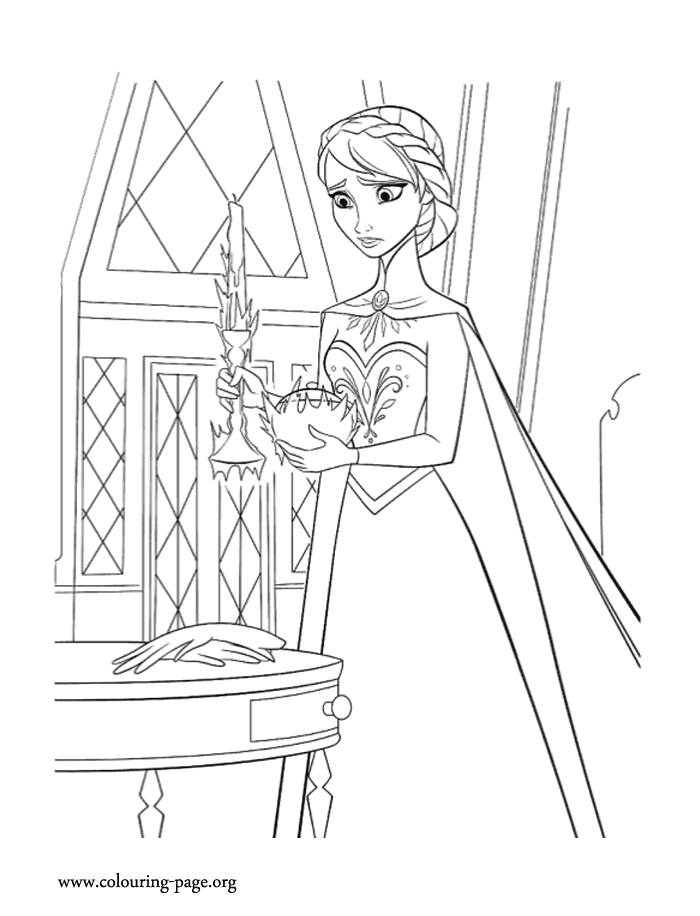 Elsa Castle Coloring Page Ana Candelaioull
