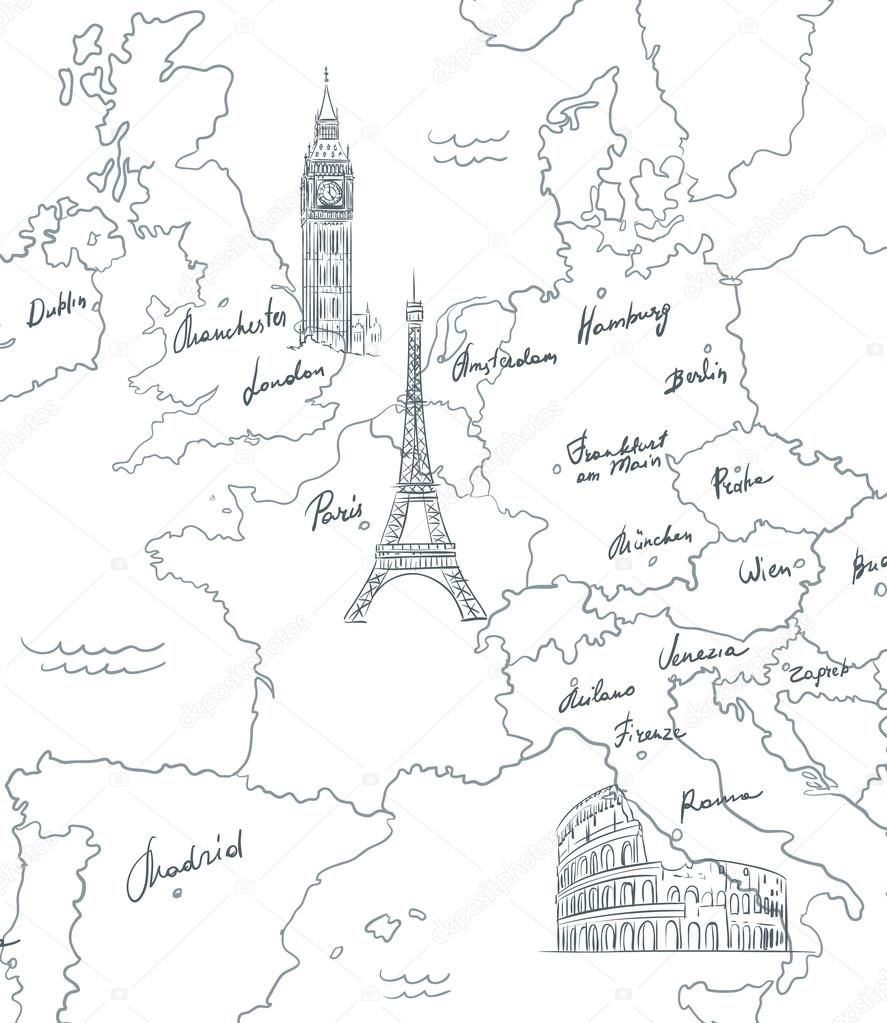 Europe Drawing at GetDrawings Free download