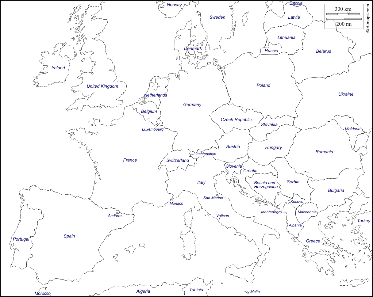 Europe Map Drawing at GetDrawings Free download