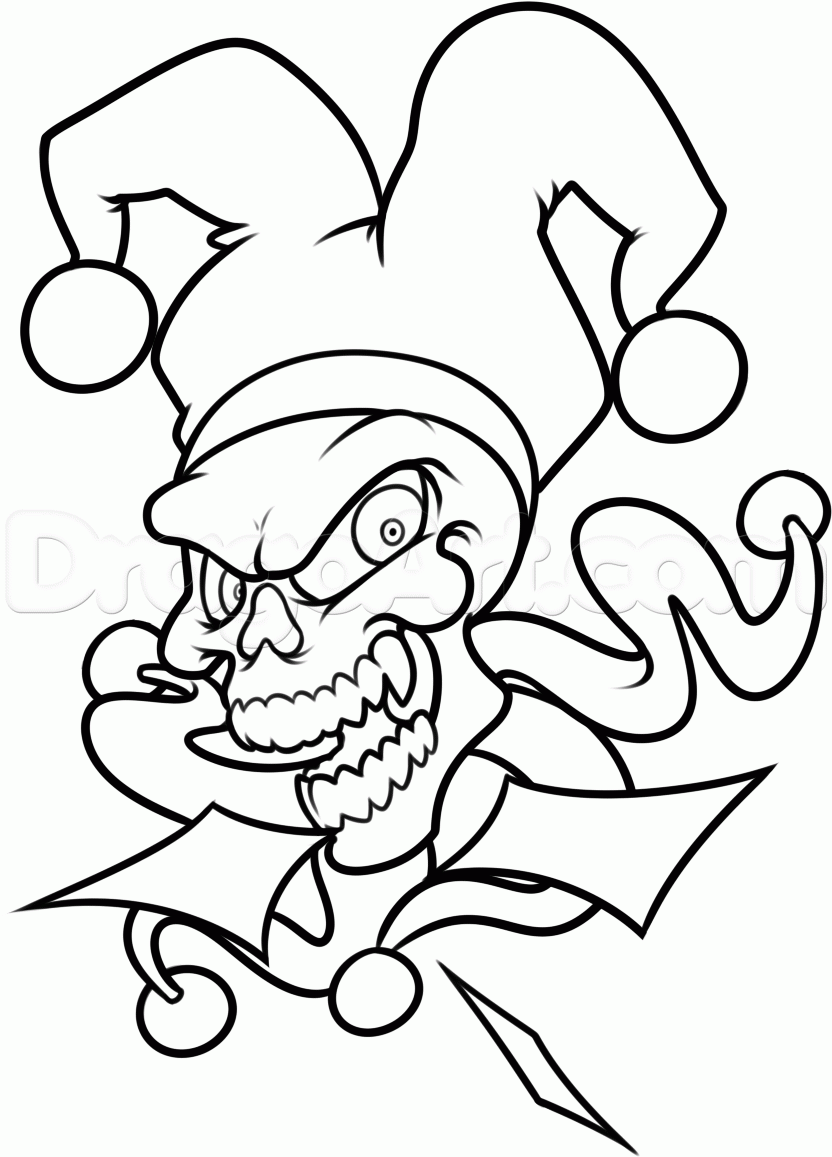 Evil Clown Face Drawing at GetDrawings Free download