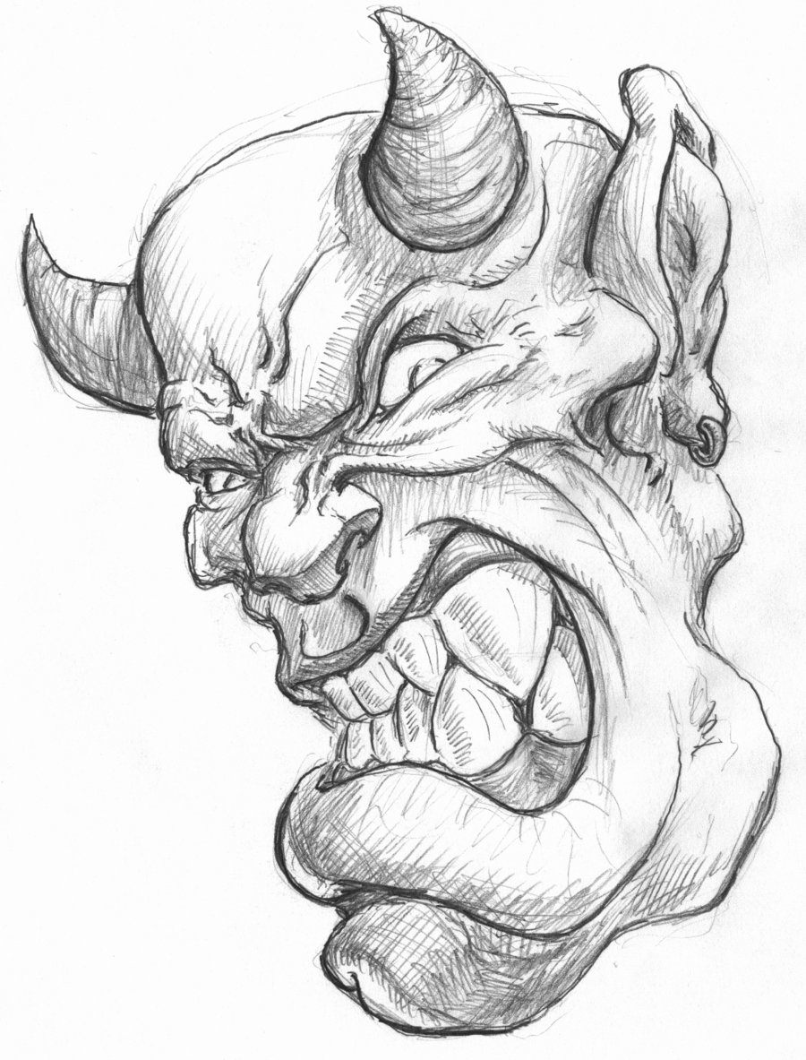 Scary Demon Drawings Scary Monster Drawing at GetDrawings Free
