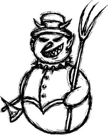 Evil Snowman Drawing at GetDrawings | Free download