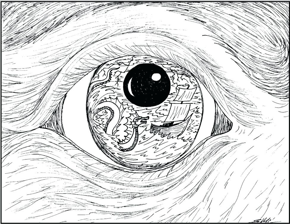 Realistic Eye Coloring Page - Fight for This