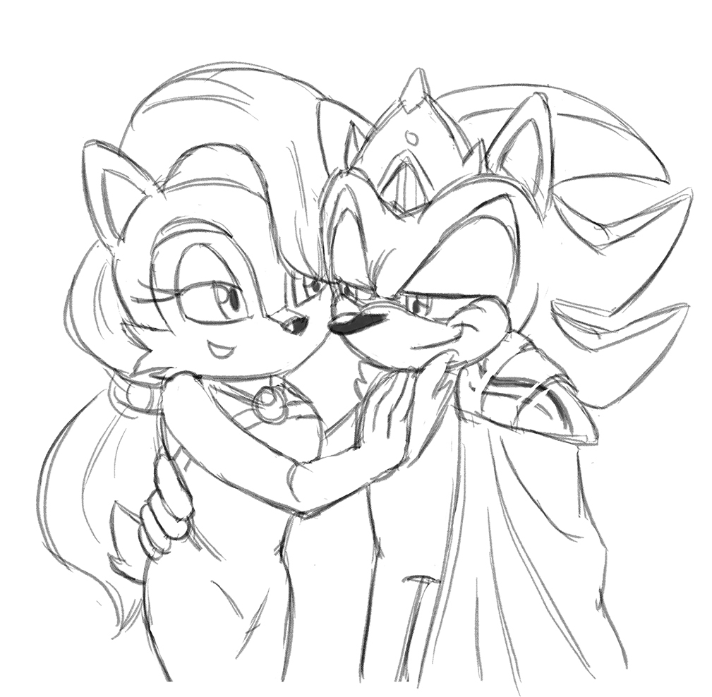 1009x988 King Shadow And Queen Sally (Sketch) By Chauvels.