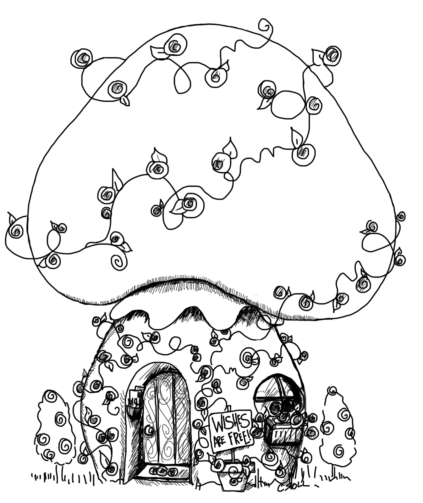 Fairy House Drawing at GetDrawings | Free download