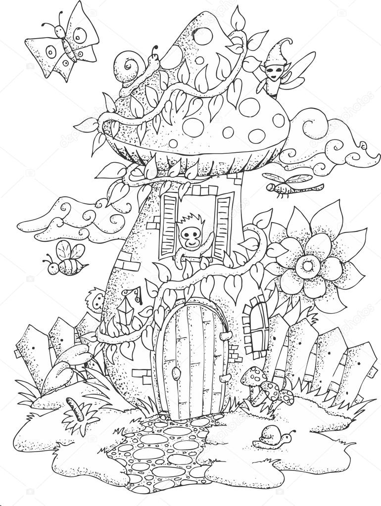 Fairy House Drawing at GetDrawings | Free download