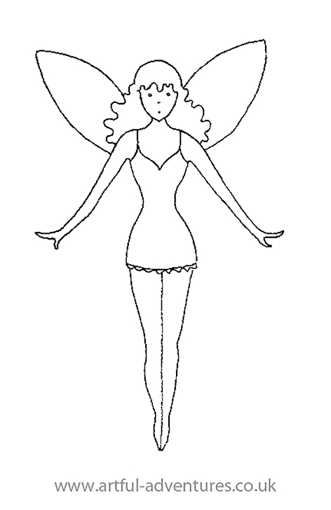 Fairy Outline Drawing at GetDrawings | Free download