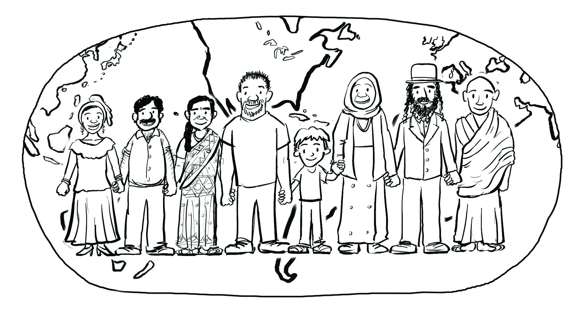Еврейская семья рисунок