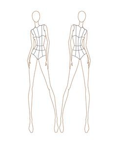 fashion design mannequin template drawing