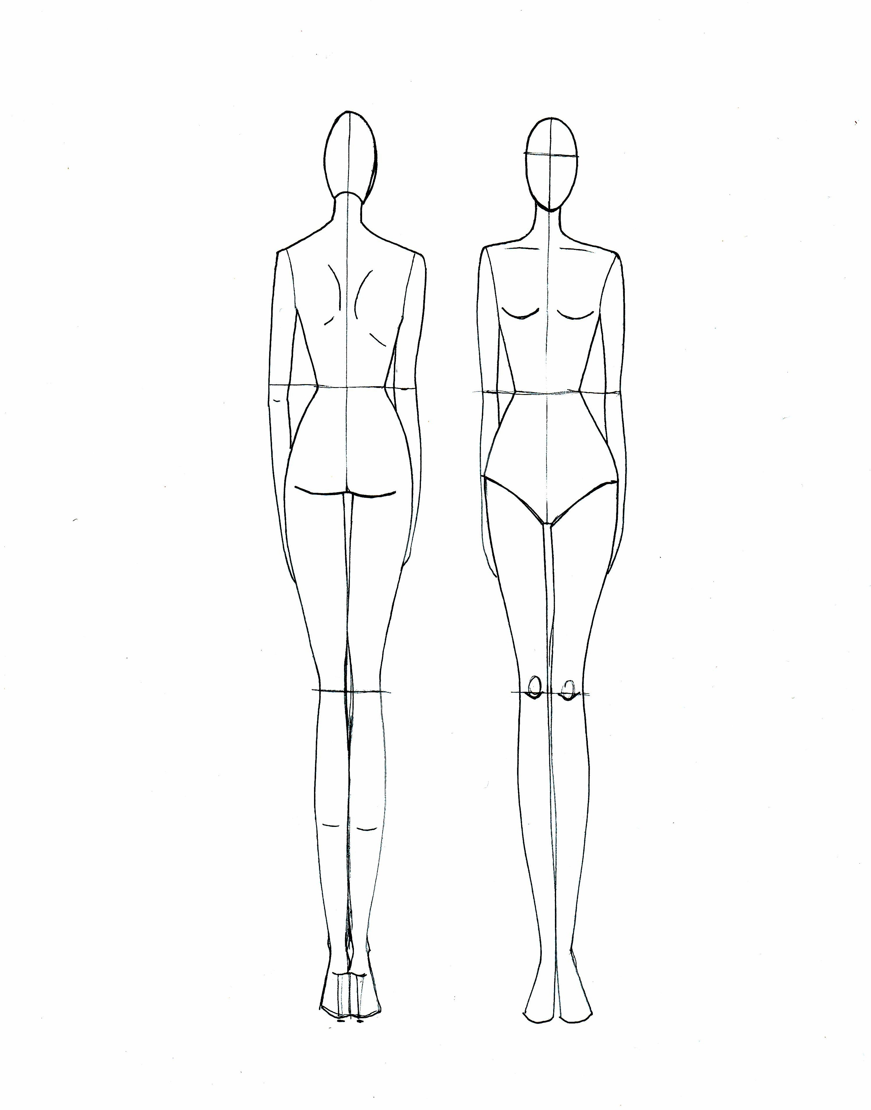 Fashion Mannequin Drawing Template