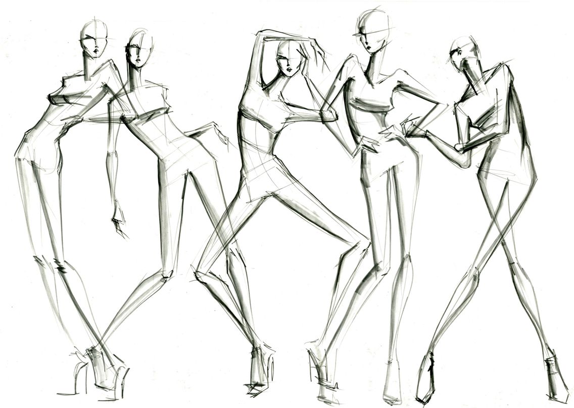 stylised fashion croquis female