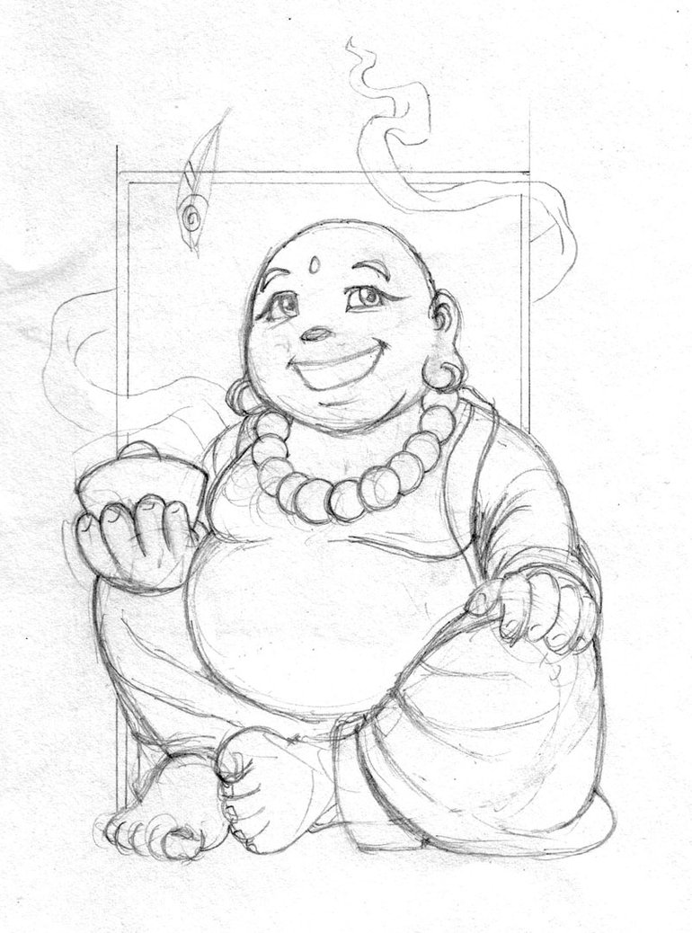 Fat Buddha Drawing at GetDrawings Free download