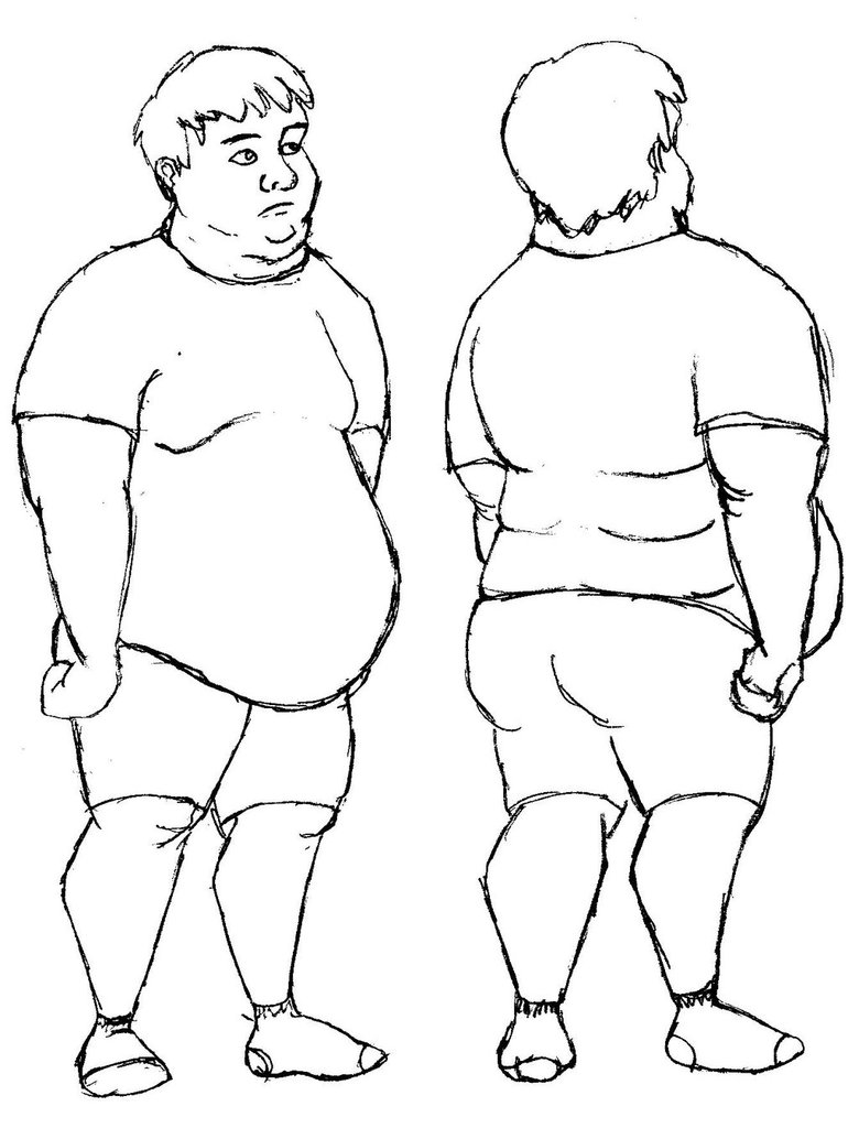 Fat Person Drawing at GetDrawings Free download
