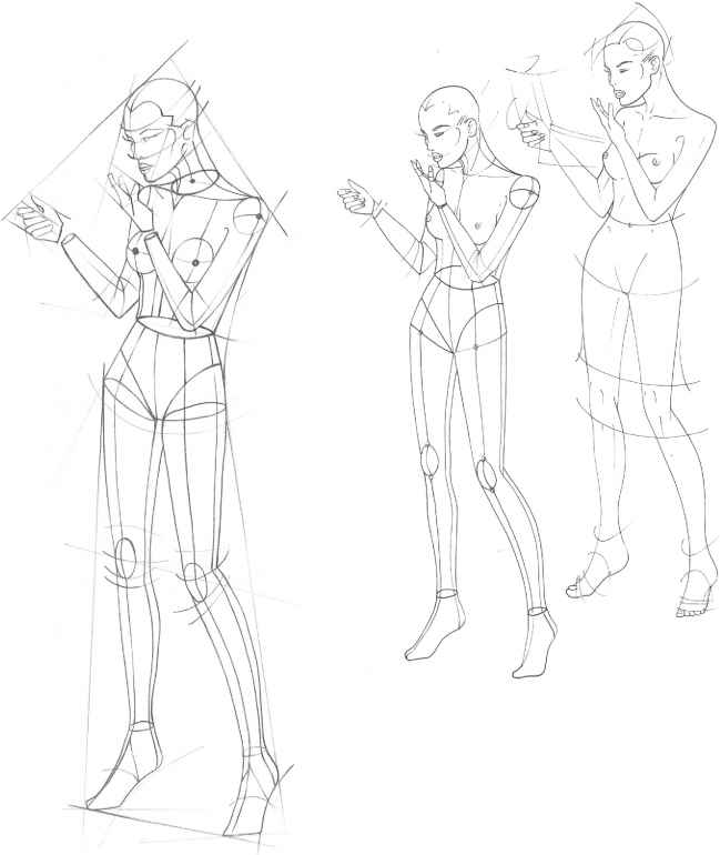 Outline Woman Sketch Full Body - Goimages Free