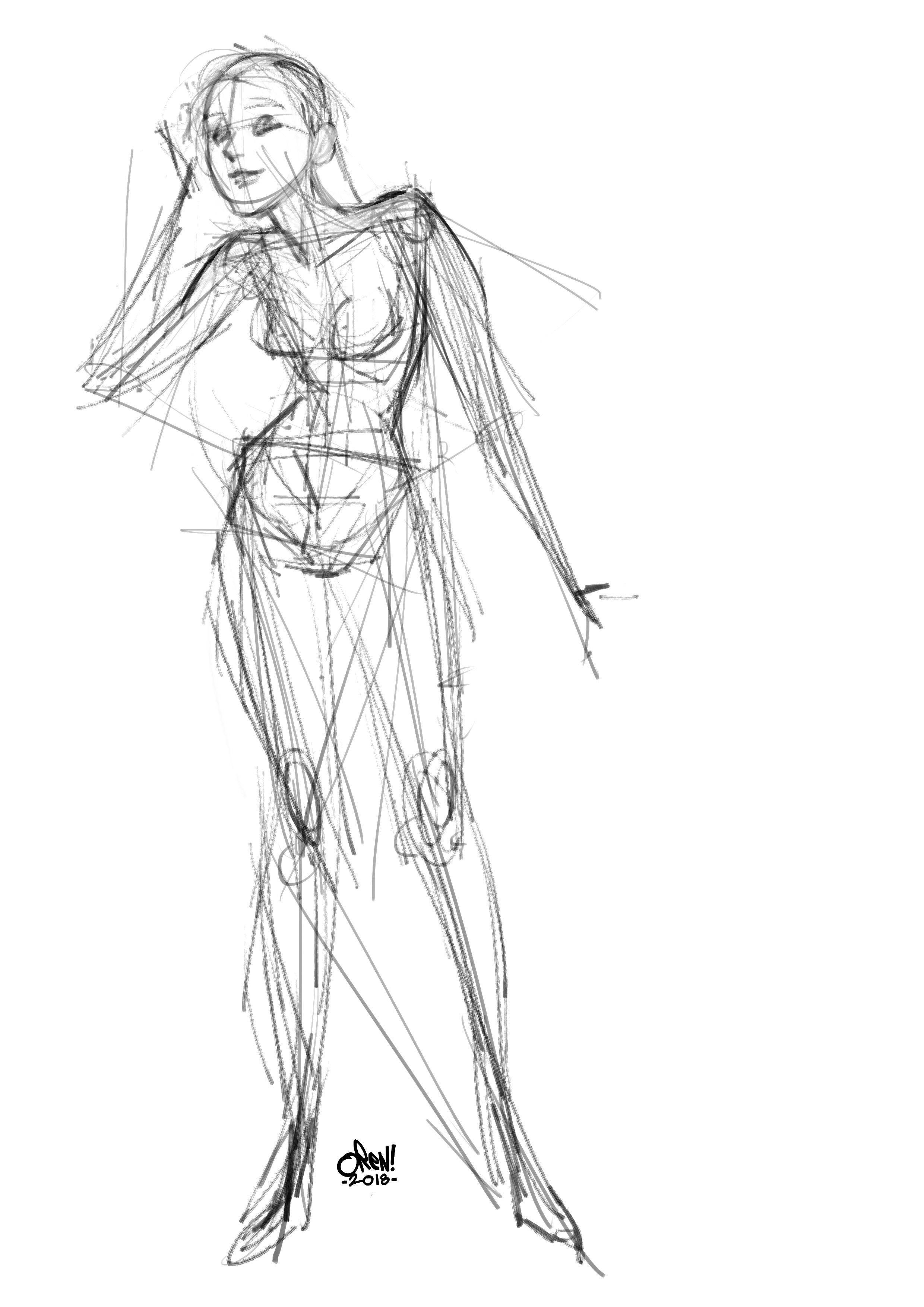 female body sketch