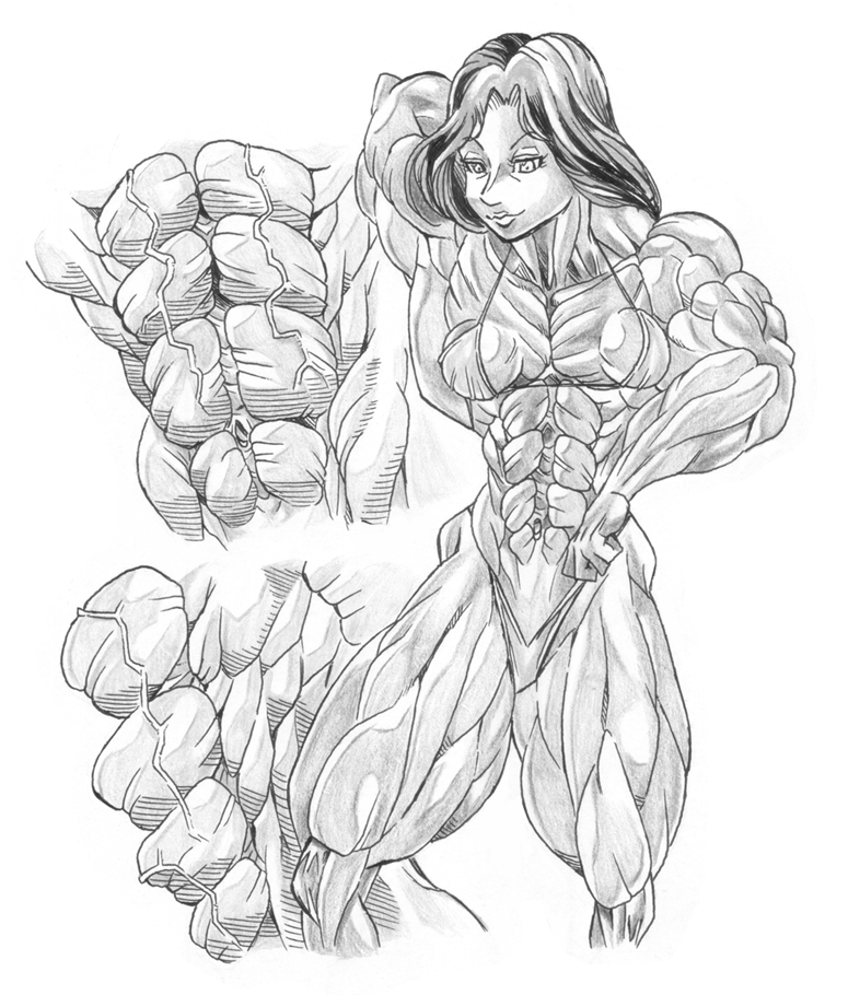 Female Bodybuilder Drawing at GetDrawings Free download