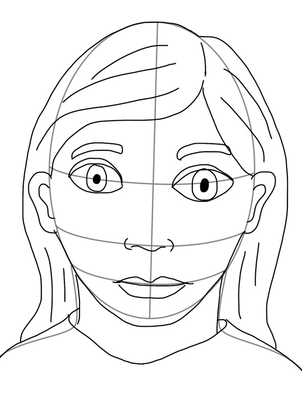View Face Template Drawing Kids PNG - Drawer