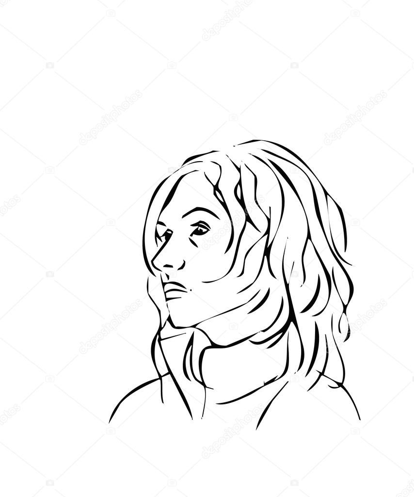 Female Face Profile Drawing at GetDrawings Free download