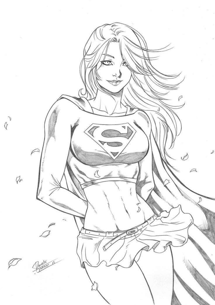 Female Superhero Drawing.