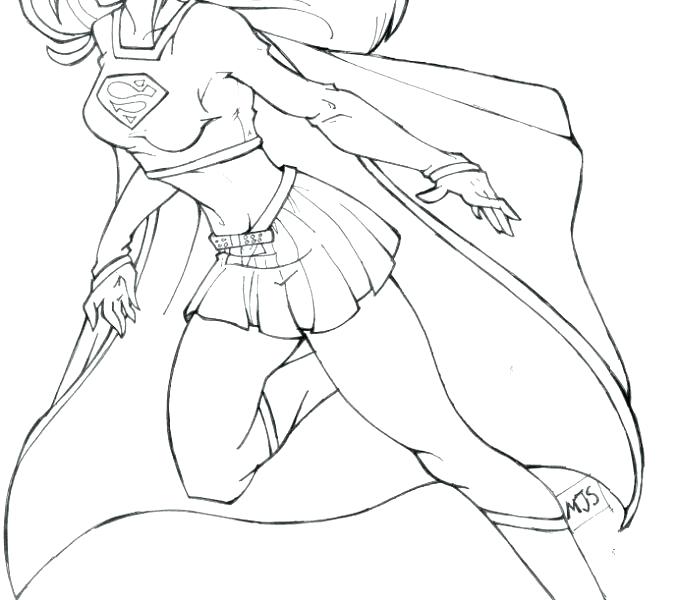 Female Superhero Drawing Coloring Pages Heroes Super Getdrawings Sketch Col...