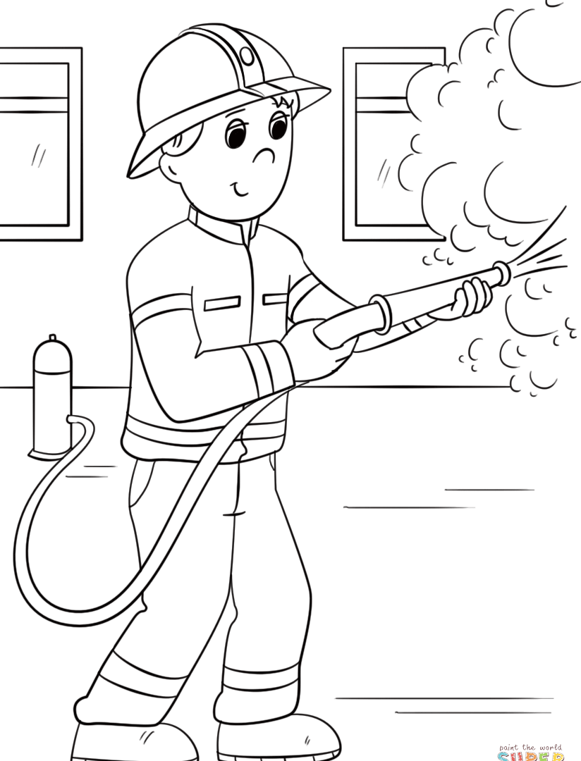 Firefighter Cartoon Drawing at GetDrawings | Free download