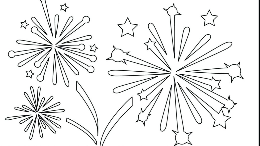 Fireworks Line Drawing At Getdrawings 