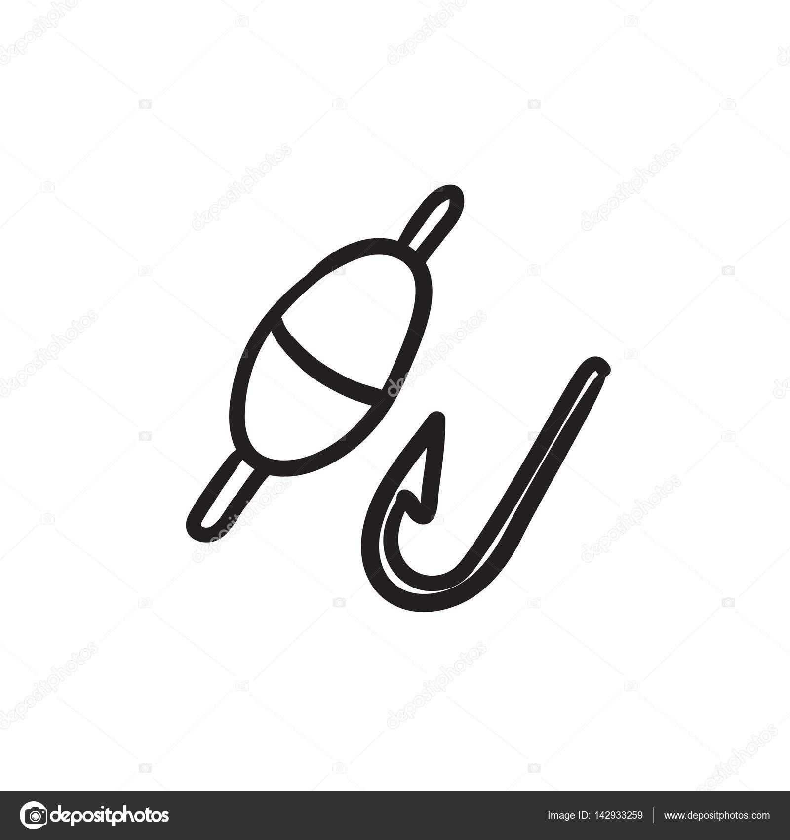 Fish Hook Drawing at GetDrawings | Free download