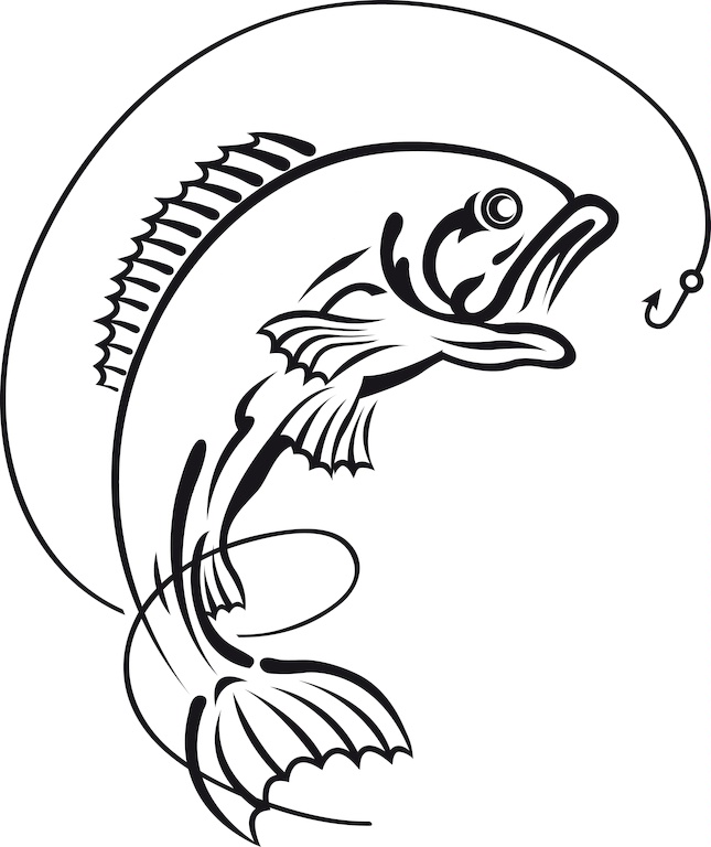 Fish On A Hook Drawing at GetDrawings | Free download