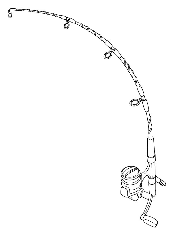 Fishing Pole Drawing at GetDrawings | Free download