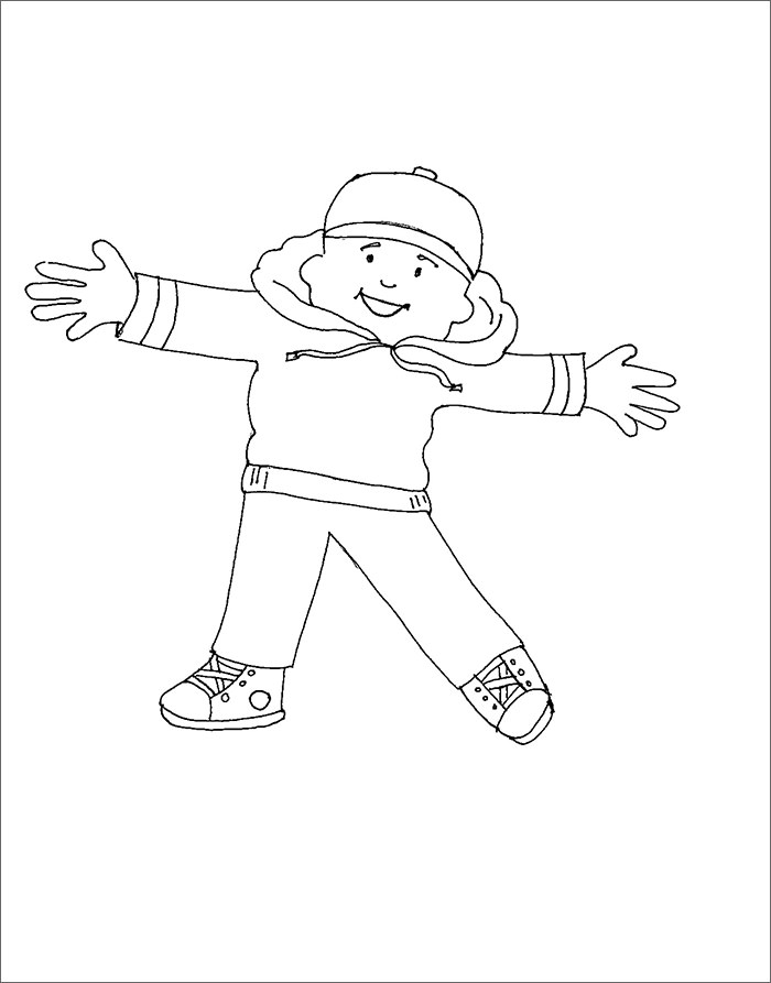 outline of flat stanley