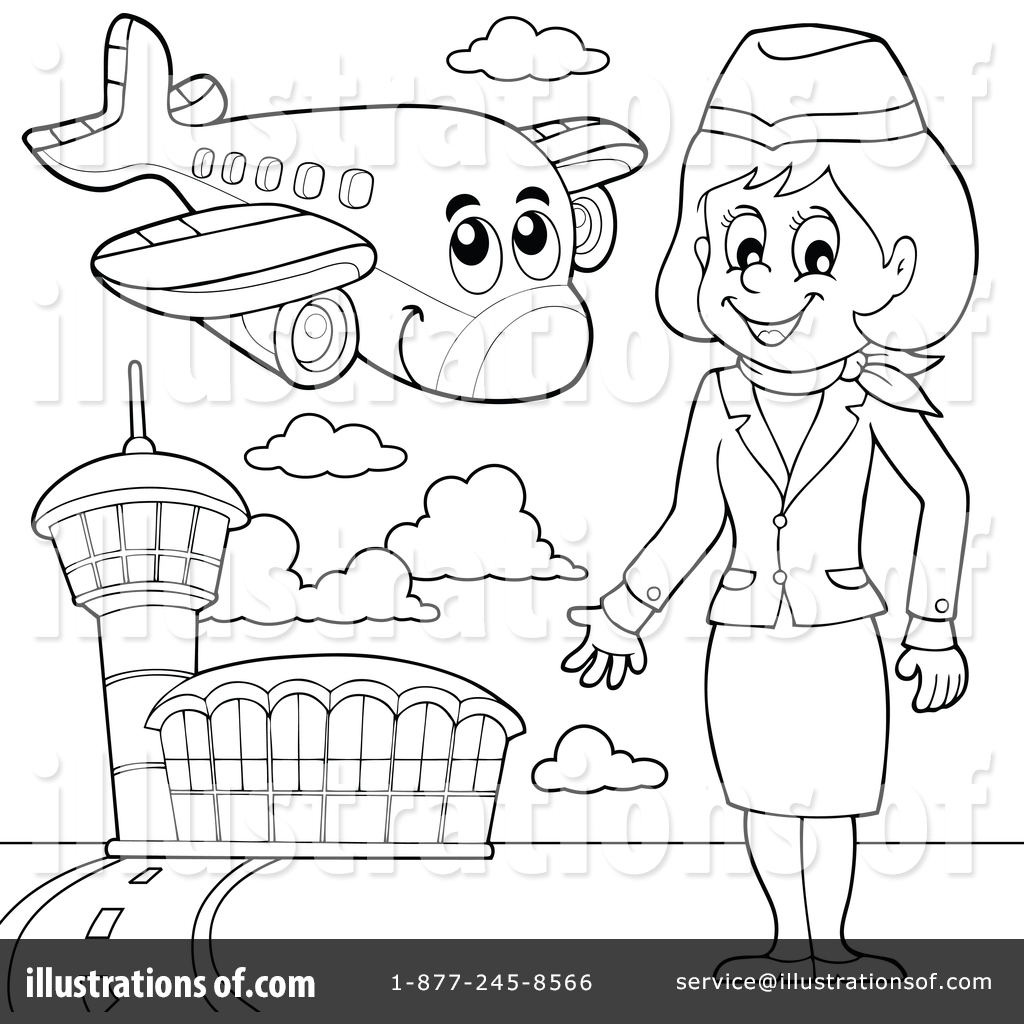 Flight Attendant Drawing at GetDrawings | Free download