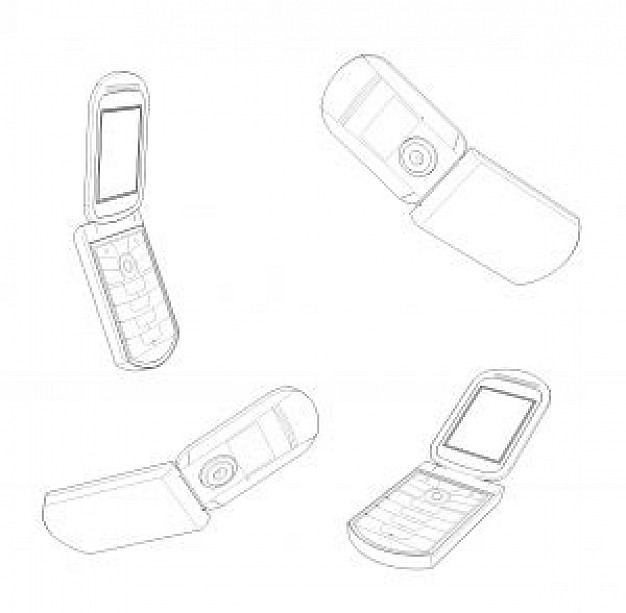 Flip Phone Drawing at GetDrawings Free download