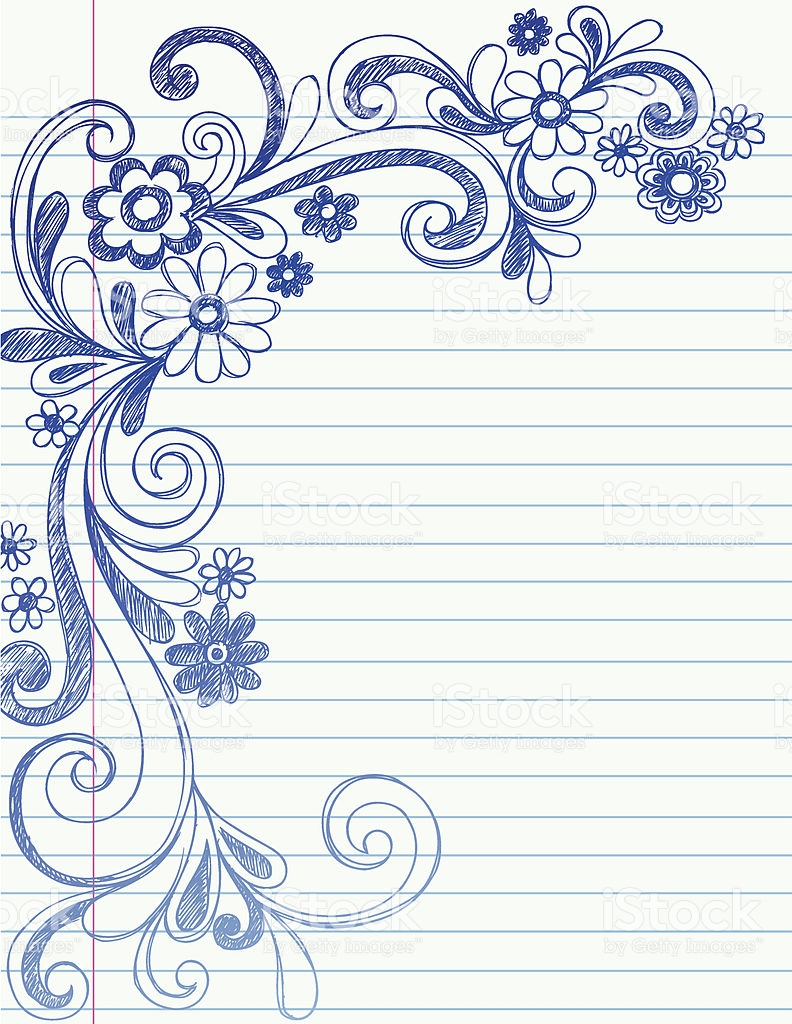 Flower Border Design Drawing