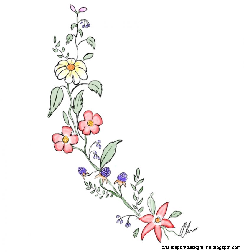 Flower Drawing Background at GetDrawings | Free download
