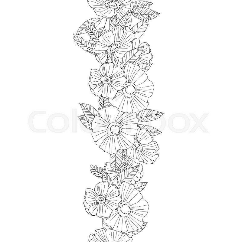 Flower Garland Drawing at GetDrawings | Free download