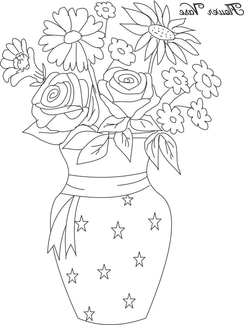 Design Flower Pot Drawing With Colour - ff-blind