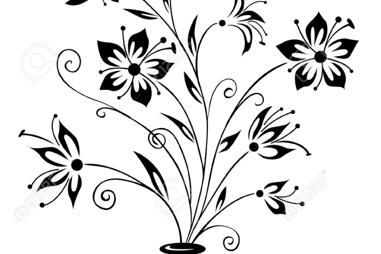 Flower Pot Drawing at GetDrawings | Free download