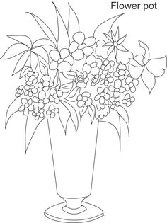 Flower Pot Drawing Images at GetDrawings | Free download