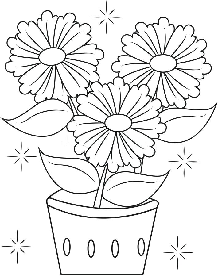 Flower Pot Line Drawing at GetDrawings | Free download