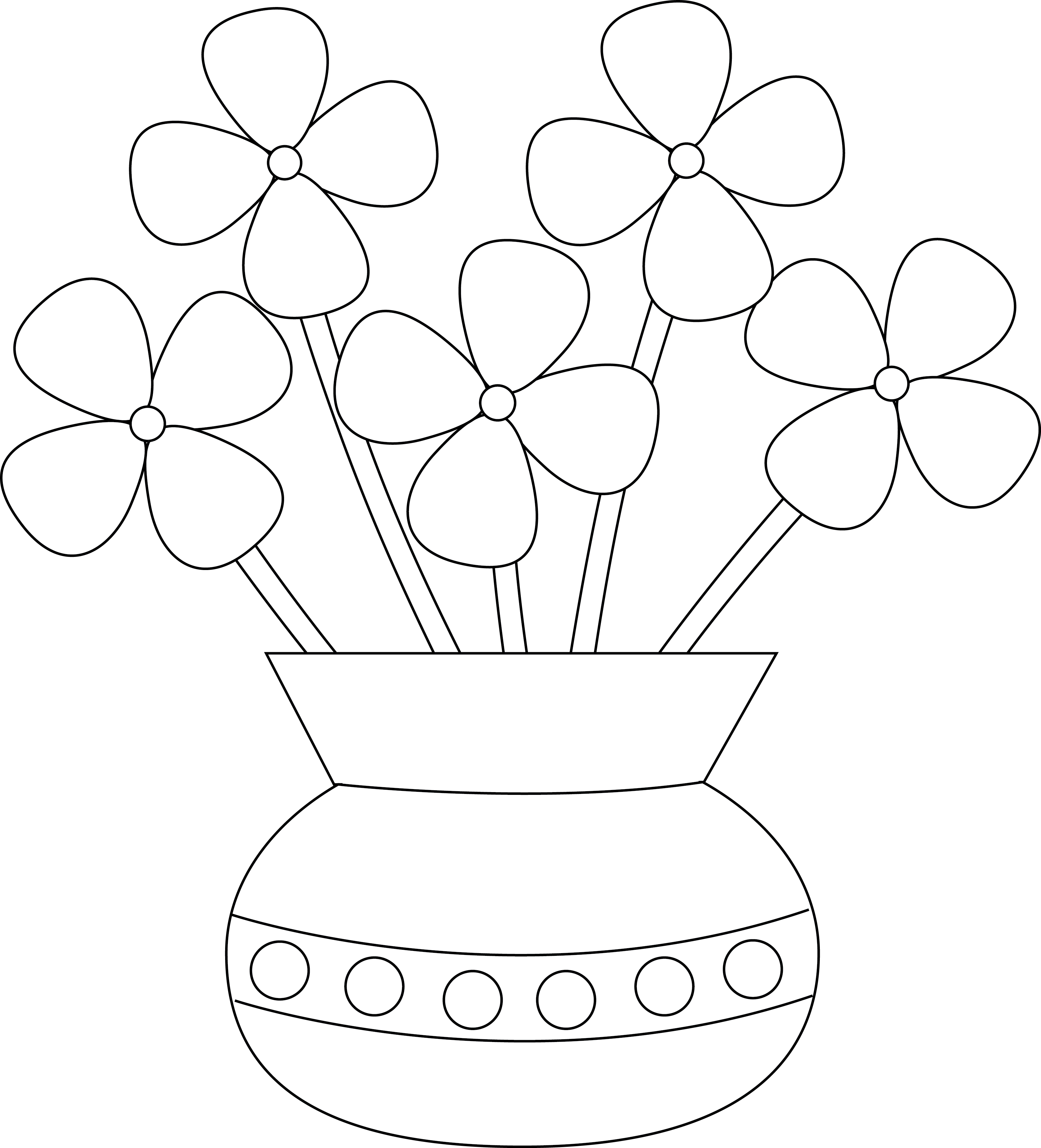 How To Draw A Simple Flower Vase